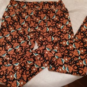 LuLaRoe leggings, NWOT, black and coral, size TC